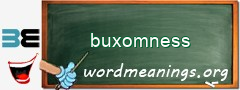 WordMeaning blackboard for buxomness